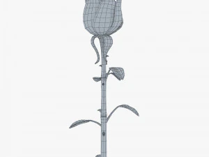 cartoon rose flower v 1 3D Model