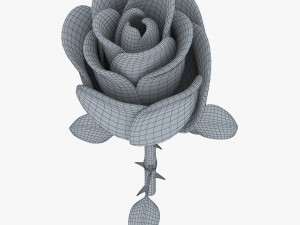 cartoon rose flower v 1 Modèle 3D