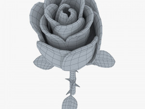 cartoon rose flower v 1 Modèle 3D