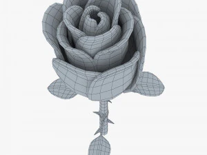 cartoon rose flower v 1 3D Model