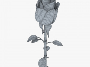 cartoon rose flower v 1 Modèle 3D