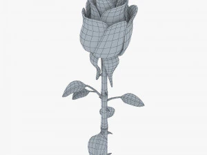 cartoon rose flower v 1 3D Model