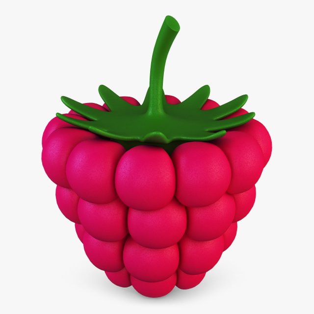 cartoon raspberry v 1 Model 3D .c4d .max .obj .3ds .fbx .stl .blend 
