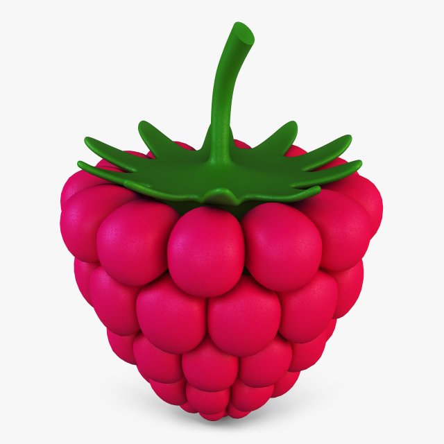 cartoon raspberry v 2 3D Model .c4d .max .obj .3ds .fbx .stl .blend 