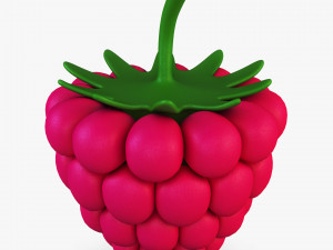 cartoon raspberry v 2 3D Model