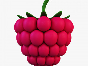 cartoon raspberry v 2 3D Model