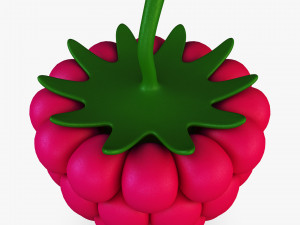cartoon raspberry v 2 3D Model