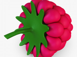 cartoon raspberry v 2 3D Model