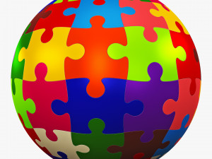 colored sphere puzzle v 1 3D मॉडल