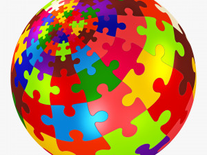 colored sphere puzzle v 1 3D मॉडल