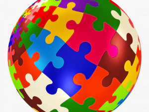 colored sphere puzzle v 1 3D Model