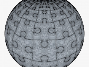colored sphere puzzle v 1 3D मॉडल