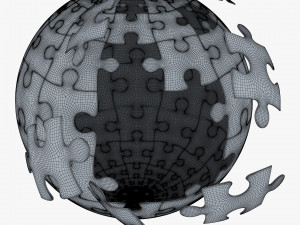 colored sphere puzzle v 1 3D मॉडल