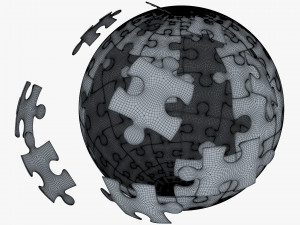colored sphere puzzle v 1 3D मॉडल