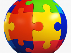colored sphere puzzle v 2 3D मॉडल