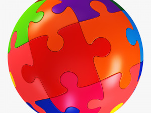colored sphere puzzle v 2 3D मॉडल