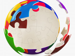 colored sphere puzzle v 2 3D मॉडल