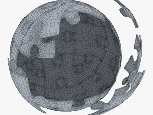 colored sphere puzzle v 2 3D मॉडल