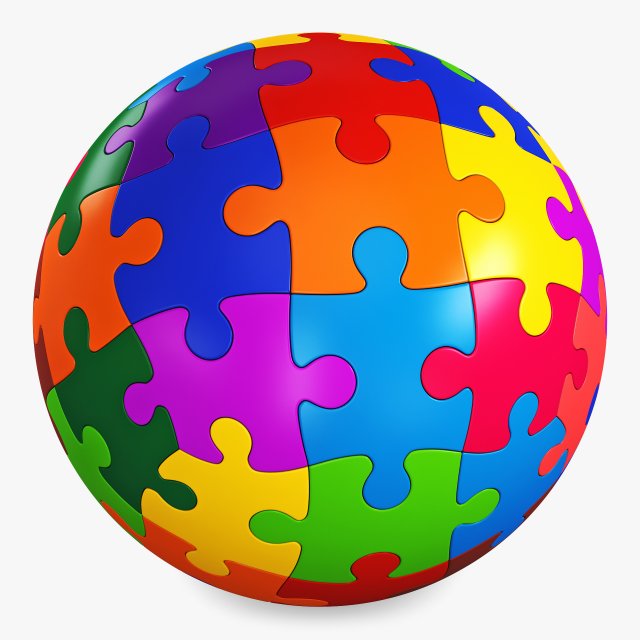 colored sphere puzzle v 3 Modèle 3D .c4d .max .obj .3ds .fbx .stl .blend 