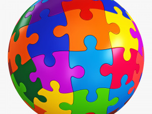 colored sphere puzzle v 3 3D-Modell
