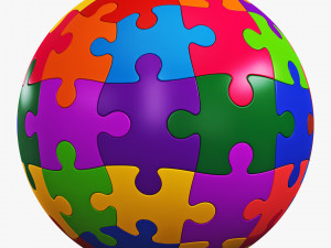 colored sphere puzzle v 3 Modèle 3D