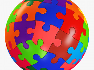colored sphere puzzle v 3 Modèle 3D