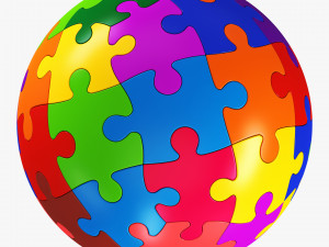 colored sphere puzzle v 3 Modèle 3D