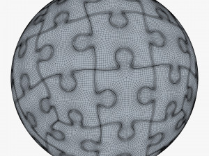 colored sphere puzzle v 3 Modèle 3D