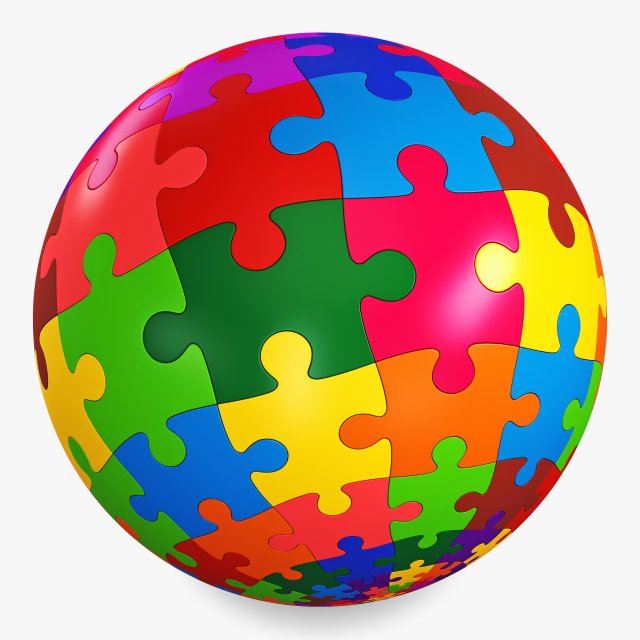 colored sphere puzzle v 4 3D मॉडल .c4d .max .obj .3ds .fbx .stl .blend 