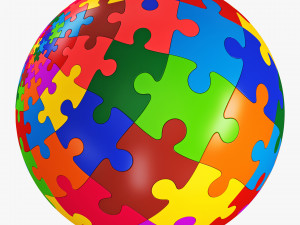 colored sphere puzzle v 4 3D मॉडल