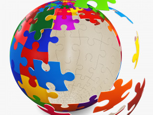 colored sphere puzzle v 4 3D मॉडल