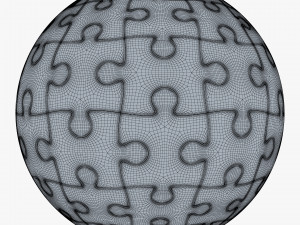 colored sphere puzzle v 4 3D मॉडल