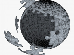 colored sphere puzzle v 4 3D मॉडल