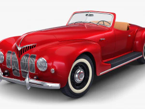 auto retr&ograve; cabriolet generica v 1 Modello 3D