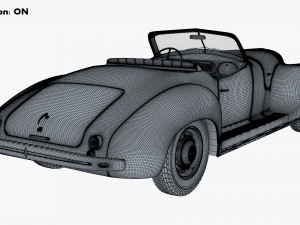 generic cabriolet retro car v 1 3D Модель