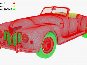 generic cabriolet retro car v 1 3D Модель
