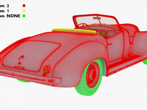 generic cabriolet retro car v 1 3D Модель