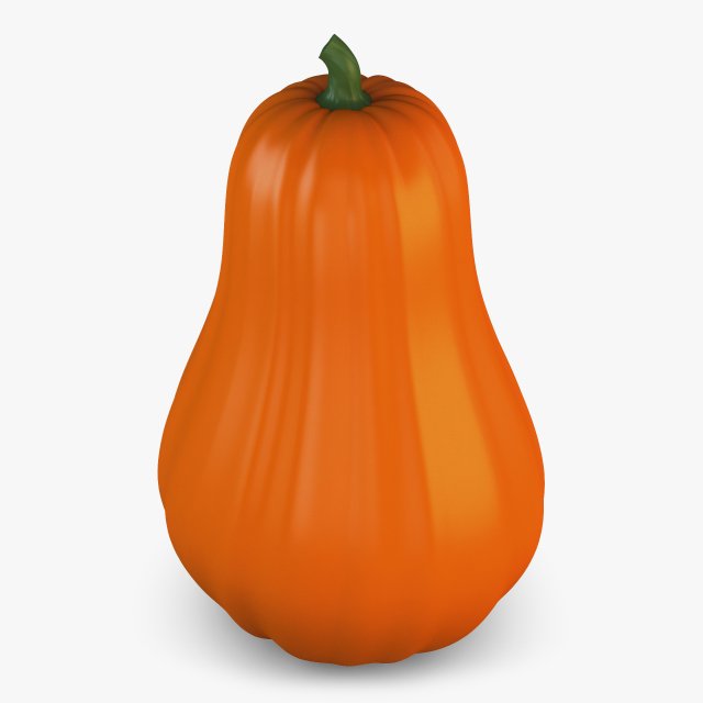 cartoon pumpkin v 2 3D Model .c4d .max .obj .3ds .fbx .stl .blend 