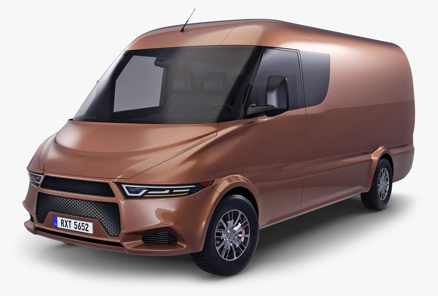 generic commercial cargo van v 1 3D Model .c4d .max .obj .3ds .fbx .stl .blend 