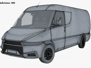 generic commercial cargo van v 1 3D Model