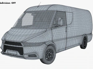 generic commercial cargo van v 1 3D Model