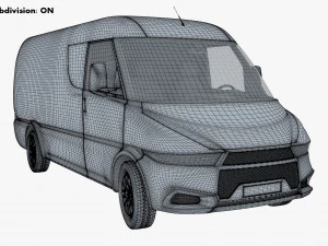 generic commercial cargo van v 1 3D Model