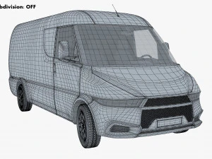 generic commercial cargo van v 1 3D Model