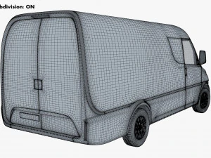 generic commercial cargo van v 1 3D Model