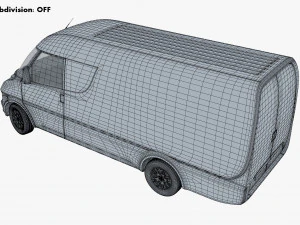 generic commercial cargo van v 1 3D Model