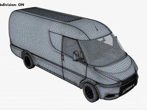 generic commercial cargo van v 1 3D Model
