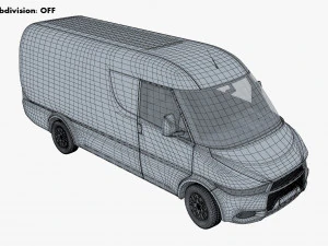 generic commercial cargo van v 1 3D Model