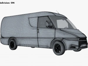 generic commercial cargo van v 1 3D Model