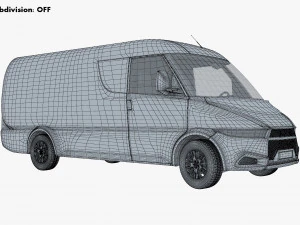 generic commercial cargo van v 1 3D Model