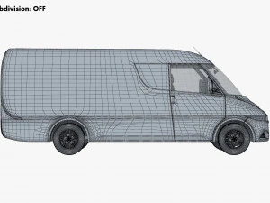 generic commercial cargo van v 1 3D Model